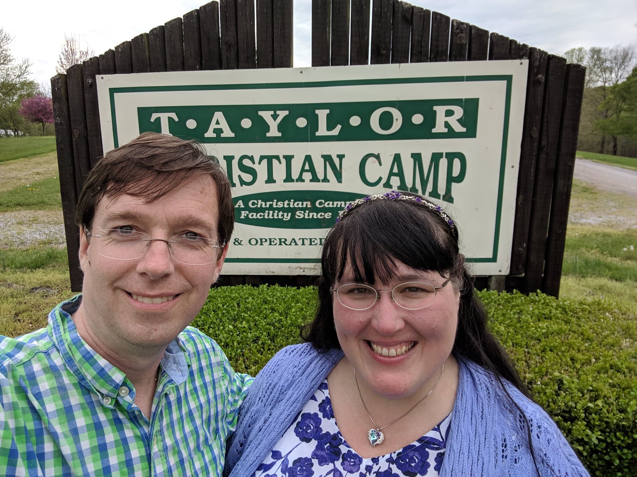 Leaving Taylor Christian Camp for our mini honeymoon